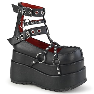 Black 11,5 cm BEAR-28 emo platform maryjane shoes with buckles