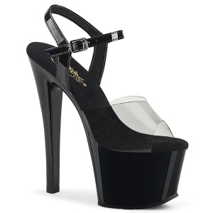 Black 18 cm Pleaser SKY-308-1 platform high heels shoes