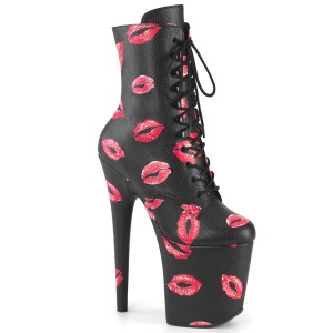 FLAMINGO-1020KISSES 20 cm pleaser high heels ankle boots black