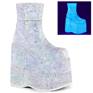 Glitter 18 cm STACK-201G mens ankle boots - cyberpunk boots excessive platform