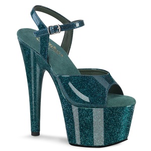 Green 18 cm ADORE-709GP glitter platform sandals shoes