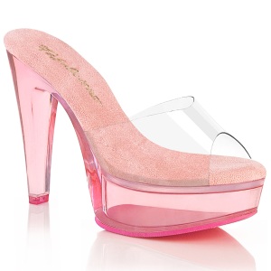 Perspex 13 cm MARTINI-501 Rose mules high heels