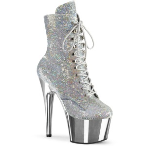 Sequins silver 18 cm ADORE-1020SQ Exotic pole dance ankle boots