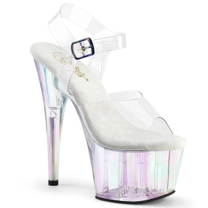 Transparent 18 cm ADORE-708HT Colorful platform sandals heels shoes