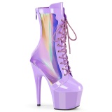 ADORE-1047 - 18 cm platform high heel boots patent lavender