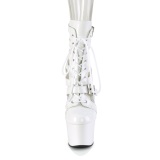 ADORE-1013MST 18 cm pleaser high heels ankle boots white