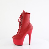 ADORE-1020 18 cm pleaser high heels ankle boots red