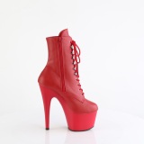 ADORE-1020 18 cm pleaser high heels ankle boots red