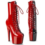 ADORE-1040TT 18 cm pleaser high heels ankle boots black red