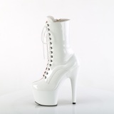 ADORE-1040TT 18 cm pleaser high heels ankle boots blush white