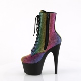 ADORE-RRS 18 cm pleaser high heels ankle boots strass