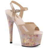 Beige 18 cm ADORE-709 pleaser platform high heels sandals shoes