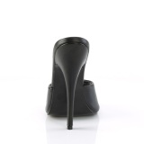 Black mules 15 cm DOMINA-101 fetish high heeled mules