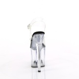 Black transparent 19 cm ENCHANT-708 Platform High Heels Shoes