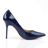 Blue Varnished 10 cm CLASSIQUE-20 big size stilettos shoes