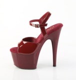 Burgundy 18 cm ADORE-709 pleaser platform high heels sandals shoes