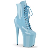 FLAMINGO-1020 20 cm pleaser high heels ankle boots blue