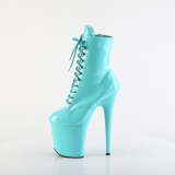 FLAMINGO-1020 20 cm pleaser high heels ankle boots turquoise