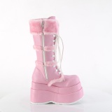 Faux Fur Trim 11,5 cm BEAR-202 emo alternative womens boots pyramid platform in rose