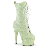 Green glitter 18 cm ADORE-1040GR high heels ankle boots platform