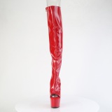 Hologram 18 cm ADORE-3019HWR red thigh high boots open toe with lace up