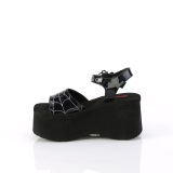 Hologram 6,5 cm DemoniaCult FUNN-10 emo lolita platform wedge sandals