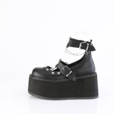 Leatherette 11,5 cm DAMNED-56 emo platform maryjane shoes with buckles