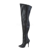 Leatherette 13 cm SEDUCE-3000WC thigh high stretch overknee boots with wide calf