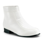 Leatherette PIMP-50 pimp shoes 70s mens disco platform shoes lace-up white