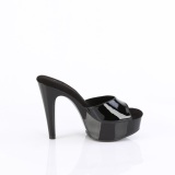 Patent 13 cm MARTINI-501 Black mules high heels