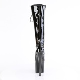 Patent 19 cm ENCHANT-2023 laced womens boots with platform