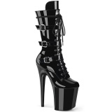 Patent 20 cm FLAMINGO-1053 Exotic platform buckle boots black