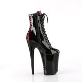 Patent 23 cm INFINITY-1020FH corset platform pleaser ankle boots