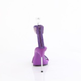 Purple 11,5 cm CHIC-40 ankle straps stiletto metal heels sandals