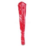 Red 13 cm SEDUCE-3000WC thigh high stretch overknee boots with wide calf