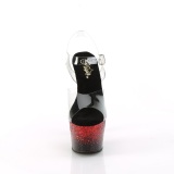 Red 18 cm ADORE-708SS glitter platform sandals shoes