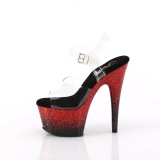 Red 18 cm ADORE-708SS glitter platform sandals shoes