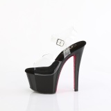 Red 18 cm SKY-308CRS rhinestone platform high heels