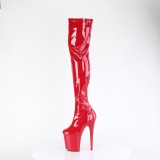 Red 20 cm FLAMINGO-3000 Platform Thigh High Boots