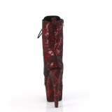 Red snake pattern 18 cm 1040SPF Exotic pole dance ankle boots