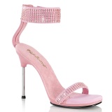 Rose 11,5 cm CHIC-40 ankle straps stiletto metal heels sandals