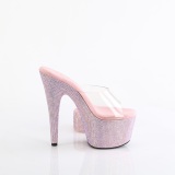 Rose 18 cm 712RS pleaser high heels with ankle cuff rhinestone platform