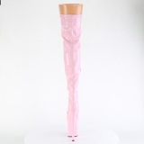 Rose 20 cm FLAMINGO-3000HWR Hologram exotic pole dance overknee boots