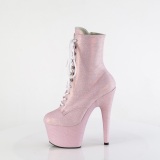 Rose glitter 18 cm ADORE high heels ankle boots platform