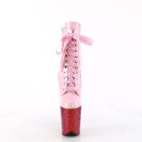 Rose glitter 20 cm FLAMINGO-1020HG Exotic pole dance ankle boots