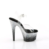 Silver 18 cm ADORE-708SS glitter platform sandals shoes