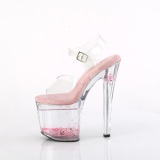 Transparent 19 cm ENCHANT-708AQ1 glitter platform sandals shoes