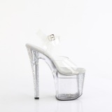 Transparent 19 cm ENCHANT-708AQ3 glitter platform sandals shoes