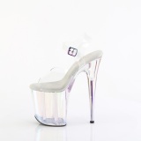 Transparent 20 cm FLAMINGO-808HT Hologram platform high heels shoes