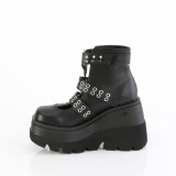 Vegan 11,5 cm SHAKER-62 wedge ankle boots platform black